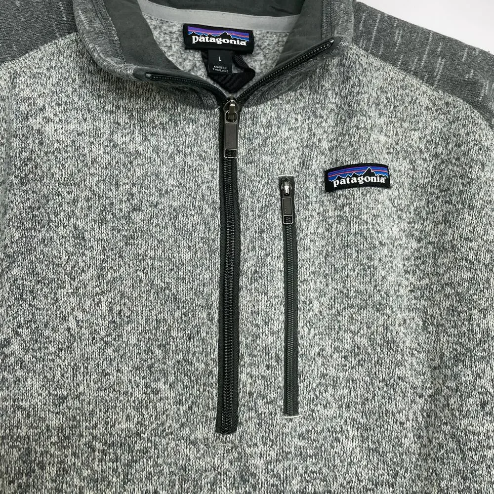 Patagonia Better Sweater gray quarter zip pullover sweater Men's Large